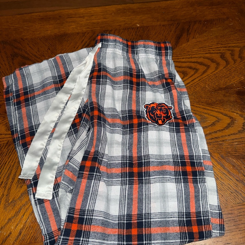 NFL Plaid Lounge Pants in White, Navy and Orange